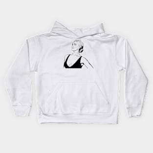 Hannah Waddingham Outline Kids Hoodie